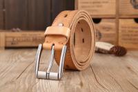 Cinturones de diseñador para hombre, piel de vaca auténtica de alta calidad, color marrón, de lujo,talla grande, 100% grano real - details 13