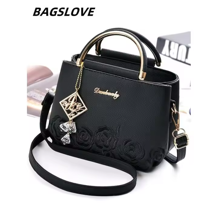 1 bolso de mano con flores bordadas para mujer, decoración colgante simple y moderna, adecuado para uso diario informal Mochila de lujo de alta gama - 1