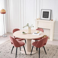 EGOONM Juego de 4 sillas de comedor de cocina modernas, silla de comedor familiar nórdica, cojín trasero hueco moderno único, para cocina/sala de estar - details 9