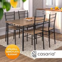 Mesa de Comedor con 4 Sillas Set 5 Pzs. Completo Madera Muebles Cocina Leo 110x68cm Tipo Industrial - details 15