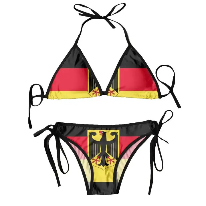 2024 Traje de baño para mujer Bikini con bandera de Guyana Ropa de playa de verano - 1