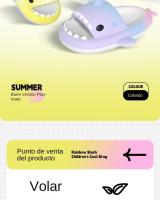 Sandalias de tiburón para niños con degradado de arco iris, lindos niños y niñas con degradado interior, - details 1