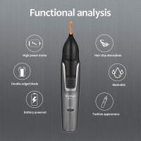 Kemei-recortador de vello Facial para nariz, limpiador de precisión con máxima comodidad para hombres, para nariz, orejas, cejas, cuello y patillas - details 10