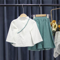 Hanfu, conjunto de otoño, vestido de princesa para bebé, disfraz antiguo chino para niñas, estilo Tang de la República de China, ropa para niños - details 3