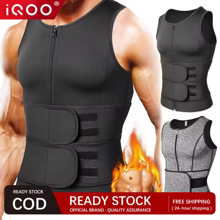 Men Waist Trainer Sauna Vest Body Shaper Belly Fitness Corset Abdomen Slimming Body Reducing Shapewear Burn Fat Trimmer Belt Swe - 1