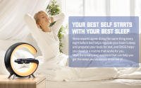 Reloj despertador inteligente con luz LED, cargador inalámbrico multifuncional, Altavoz Bluetooth, Control por aplicación - details 5