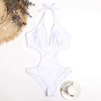 2023 sexy corte Trikini nuevo sólido Tre, escote en V profundo, espalda descubierta es un traje de baño Monokini para mujer Tre - details 9