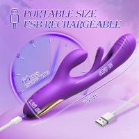 LOVENOTE-consolador vibrador de conejo, Juguetes sexuales, masajeador del punto G, 3 en 1, 14 vibraciones y 7 lengua para lamer - details 5