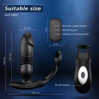Masajeador Prostatico Dildo Enchufe Anal para Hombres 12 Vibraciones 3 Pulsores Control APP - details 8