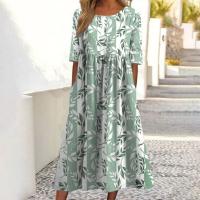 Vestido de verano de manga corta para mujer, vestidos estampados a la moda para mujer - details 3