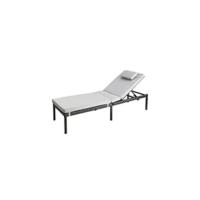 Silla Larga, baño de Sol con colchón de 6 cm de Grosor, de Aluminio antioxidante, Transpirable, reclinable, Carga máxima 150 kg - details 5