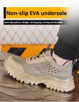 Zapatos de Seguridad Inflexibles Punta de Acero, Botas de Trabajo Anti-Golpes y Anti-Pinchazos, Zapatos Protectores Bajos con Aislamiento para Soldador de 6KV Zapatillas de Moda para Hombres - details 8