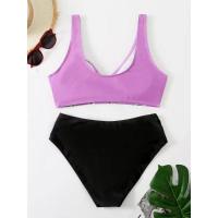 Conjunto de bikini a rayas de dos piezas sexy de moda de playa brasileña 2025 - details 7
