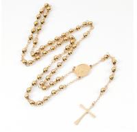 Rosario dorado grueso chapado en oro de 18 quilates para hombres Y mujeres, collar en Y, 1 pieza - details 5