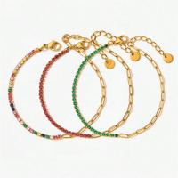 Pulsera de Acero Inoxidable Plateado de Oro 18K Joyería de Fiesta de Moda para Mujeres - details 4