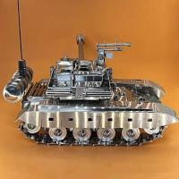 Tanque de batalla principal chino T99 de acero inoxidable, modelo de aleación 1:32, adornos, juguetes terminados - details 25