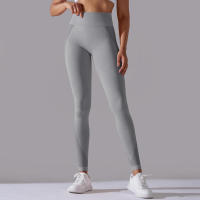 Pantalones Deportivos Sin Costuras para Mujeres Cintura Alta Yoga, Levantamiento de Glúteos, Carreras Ropa de Gimnasio - details 2