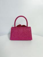 Bolso mujer 2025 nueva celebridad de Internet brillante diamantes de imitación rosa flor cadena pequeña bolsa cuadrada bolsa de mensajero portátil marea - details 16