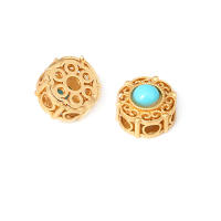 5 uds. De cuentas redondas de latón de Color dorado mate, estilo Vintage, pulseras de cuentas nepalesas, cuentas espaciadoras, suministros para fabricación de joyas, accesorios Diy - details 23