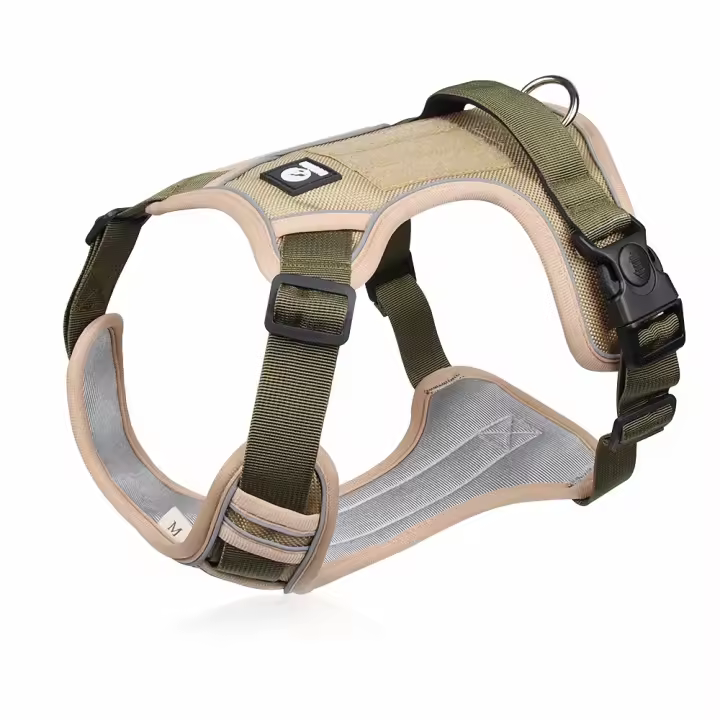 Traje de arnés de nylon para perros grandes Reflejante de luz, ajustable, seguro para paseos al aire libre - 1