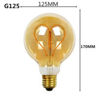 Bombilla LED ST64, G95, G125, 220V, E27, 4W, 8W, regulable, Vintage, filamento en espiral, Blubs, Retro, incandescente, decoración, lámpara, ampolla - details 3