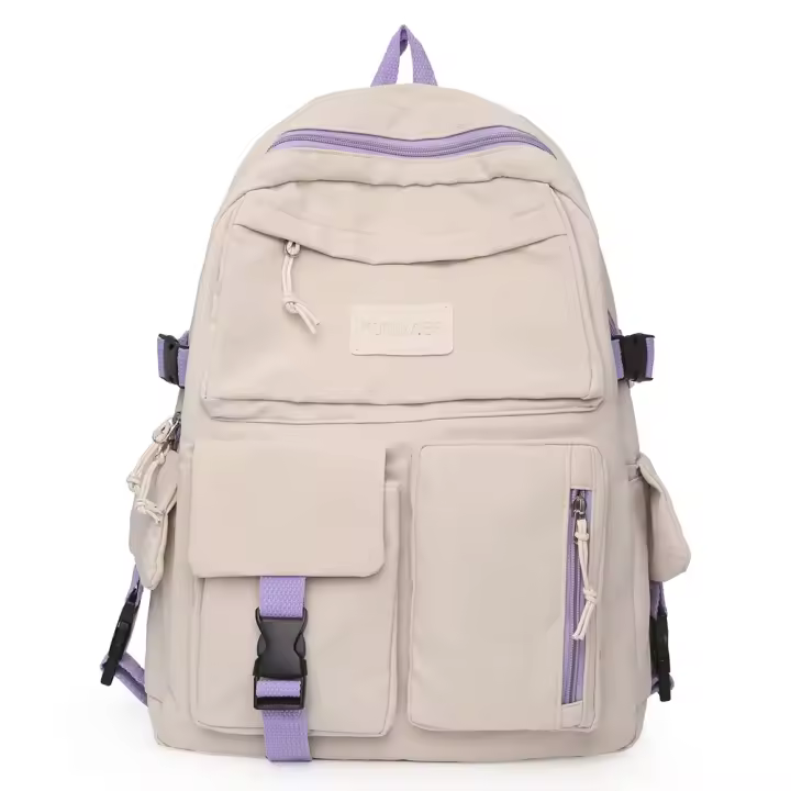 Mochila de lona para mujer, mochila escolar para niñas y adolescentes, bonita mochila escolar con múltiples bolsillos - 1