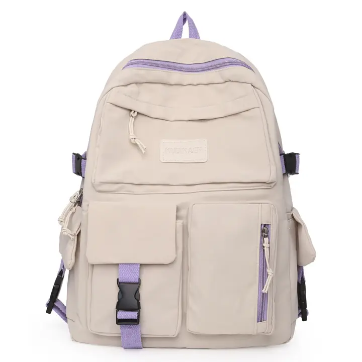 Mochila de lona para mujer, mochila escolar para niñas y adolescentes, bonita mochila escolar con múltiples bolsillos - 1