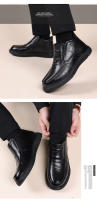 Zapatos de algodón de piel de vaca de primera capa, terciopelo de lana de cuero genuino para mantener el calor - details 23