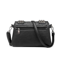 Bolso de mensajero con remaches de marca Vintage para mujer, bandolera cruzada de hombro, bolso Punk con Calavera, bolsos con solapa para mujer - details 5