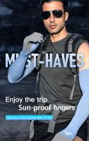 Un par de mangas de protección solar de verano para hombres y mujeres, mangas transpirables y antideslizantes con capacidad de pantalla táctil para ciclismo al aire libre. - details 0