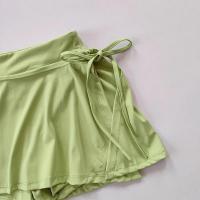 Falda corta deportiva de yoga para mujer, pantalones de falda de tenis de bádminton con bolsillos interiores y correas con abertura lateral - details 6