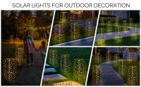 4pcs Luces de Jardín Solar Lámparas de Decoración con LED 120 para Fiesta de Jardín al Aire Libre  - details 3