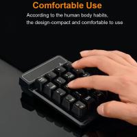 Teclado inalámbrico de 2,4 GHz, miniteclado numérico USB, 19 teclas, numérico Pad, receptor para Contabilidad, ordenador portátil, PC (A) - details 0