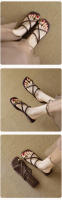 Sandalias de tacón Bo romanas retro nuevas para mujer, uso al aire libre con una sola correa para mujer en verano de 2024 - details 2