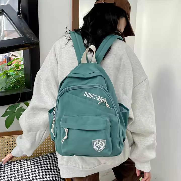 Estudiantes universitarios, salir, compras, mochila, pequeña, cartera escolar, moda urbana, nailon, verano 2025 - 1
