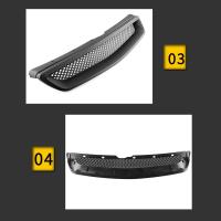 Rejilla de carreras de parachoques de malla para capó de motor delantero negro mate para Honda Civic EK CX DX EX HX LX tipo R 1999-2000 - details 2