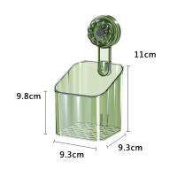 Caja de almacenamiento hueca sin perforaciones con ventosa, organizador de estante de artículos de tocador duraderos para cocina y baño - details 4