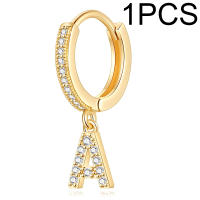 Pendientes colgantes con letras a-z, joyería dorada femenina, aretes con letras con nombre, 1 piezas - details 6