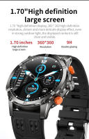 Reloj inteligente para hombre, Bluetooth, llamada, Control de música, pantalla completamente táctil de 1,7 pulgadas, Monitor de salud, asistente de voz, recordatorio de Whatsapp, rastreador de Fitness para Android IOS - details 1