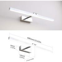 Lampara Baño Luz Led 60cm, 18W 1170 Lumen, Impermeable, Aplique Moderno, Blanco Cálido 3000K - details 18