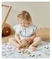 Babero de gasa de algodón de bambú para bebés y niños, Baberos para comer, espesamiento impermeable giratorio multicapa - details 18