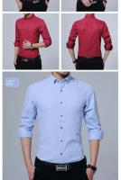 Camisa blanca de manga larga de tres botones para hombre, estilo informal coreano, verano - details 12