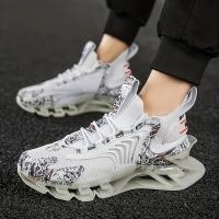 Zapatillas Blade para Hombre, Zapatos Deportivos Informales, Color Sólido, Calzado Deportivo para Todas Las Estaciones, Cordones, Parte Superior de Tela, Interior de Malla, Suela de Goma, Punta Redonda, Plantilla de Tela - details 1