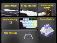 DAREU-Junta con cable para teclado mecánico, interruptor de ensueño con retroiluminación RGB, Botón Multimedia, n-key, antighosting - details 1