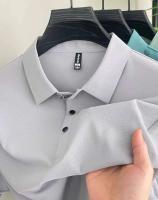 Nueva camiseta personalizada de verano de alta gama para hombre, Polo de marca de moda de negocios de manga corta de color sólido, cómodo y transpirable - details 33