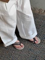 Chanclas planas, zapatos para mujer, ropa de verano, nuevo diseño de nicho casual, playa, vacaciones, sandalias con punta abierta. - details 10