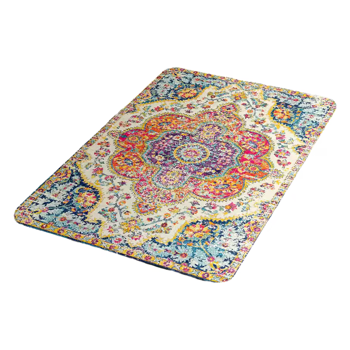 Pasillo persa de poliéster antideslizante, cocina bohemia, baño absorbente, suelo, edredón de entrada, alfombra lavable para el hogar - 1