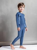 Traje de baño de una pieza para niños, con mangas largas para deportes acuáticos, protección solar y traje de neopreno - details 1