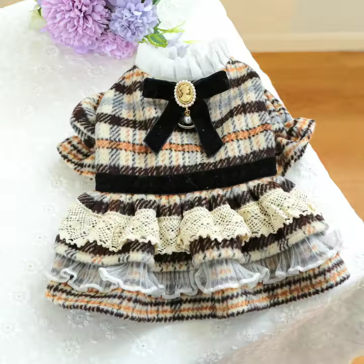 Novedades, ropa para mascotas, ropa para perros gatos, falda de lana Maillard - 1