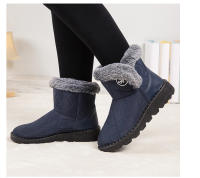 Botas de nieve para mujer, zapatos de algodón grueso de terciopelo, botas cortas versátiles de moda, novedad de otoño e invierno 2024 - details 13